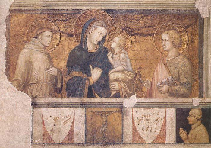 Ambrogio Lorenzetti Madonna with St Francis and St John the Evangelist